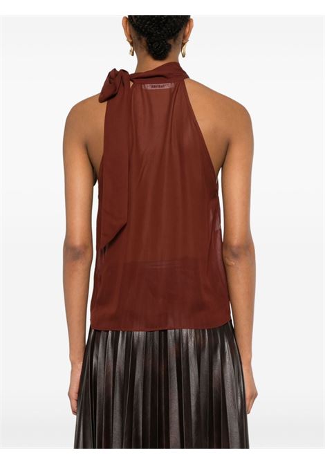 Brown halterneck top Philosophy by Lorenzo Serafini - women PHILOSOPHY DI LORENZO SERAFINI | 080157520106